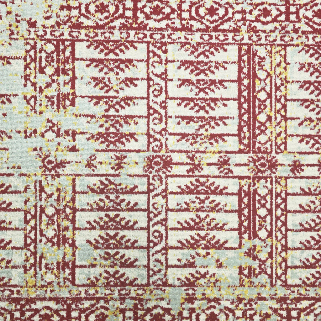 200 x 160 cm Vintage Persian Kerman Panel Design Machine-Made Rug