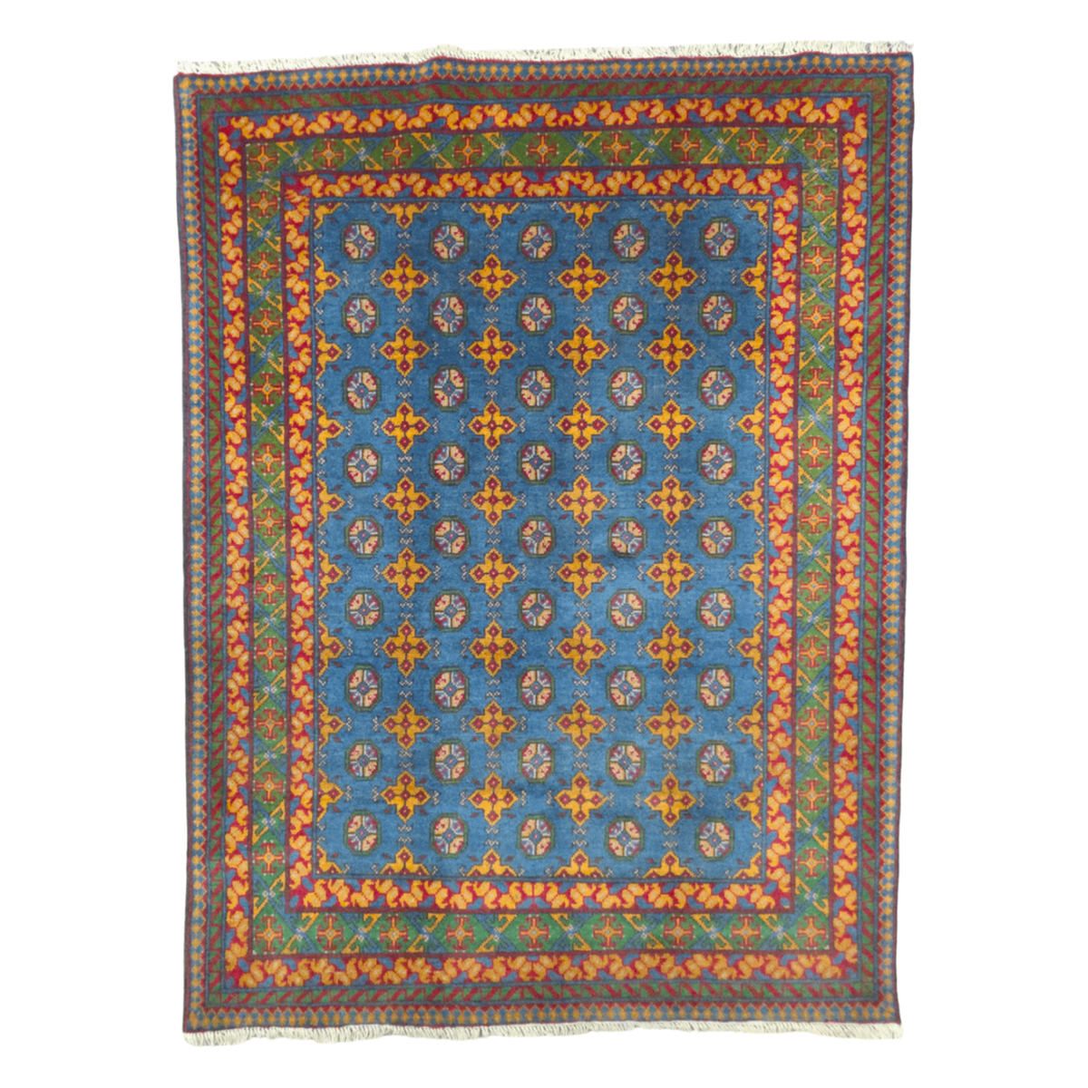202 x 151 cm Hand Woven Color Afghan Akche