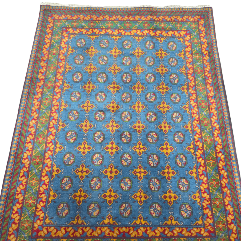202 x 151 cm Hand Woven Color Afghan Akche
