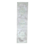 300 x 80 cm Modern Design Machine Made Runner Rug in Cream & Green