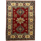 116 x 83 cm Hand-Knotted Afghan Kazak Wool Rug