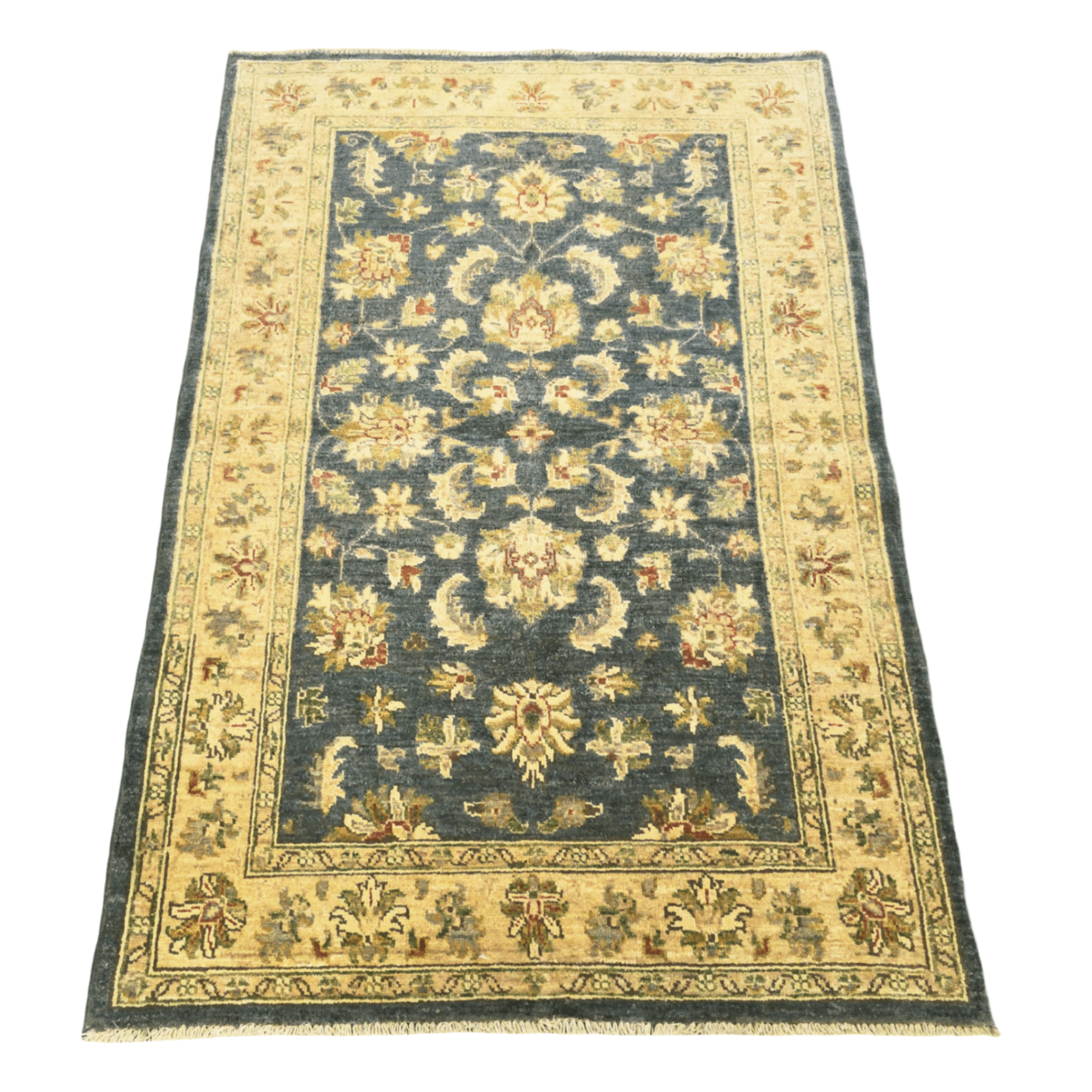 150 x 100 cm Afghan Chobi Ziegler Hand-Knotted Wool Rug