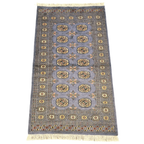 155 x 92 cm Hand Knotted Blue Karachi Bokhara – Wool Rug