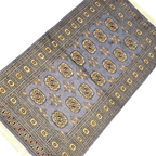 155 x 92 cm Hand Knotted Blue Karachi Bokhara – Wool Rug