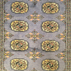 155 x 92 cm Hand Knotted Blue Karachi Bokhara – Wool Rug