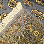155 x 92 cm Hand Knotted Blue Karachi Bokhara – Wool Rug