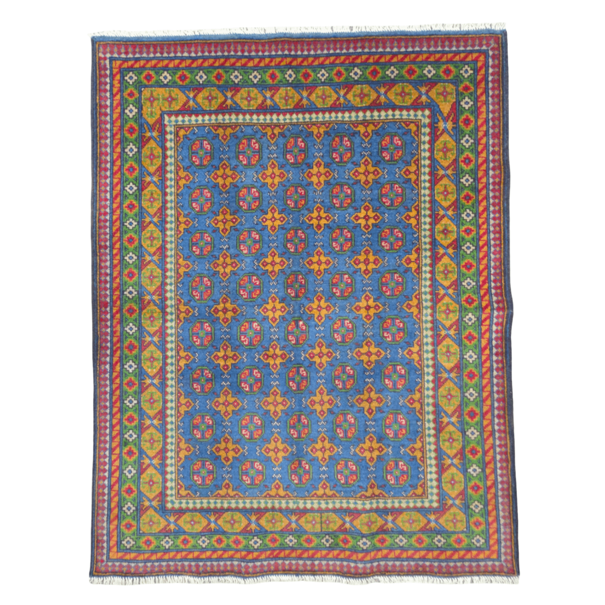 192 x 148 cm Hand Woven Color Afghan Akche
