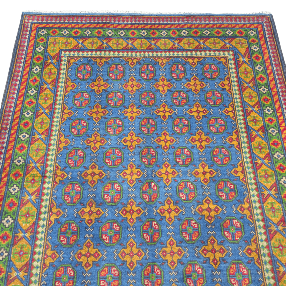 192 x 148 cm Hand Woven Color Afghan Akche