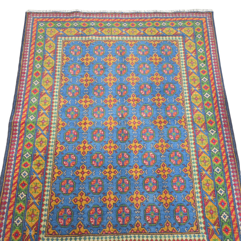 192 x 148 cm Hand Woven Color Afghan Akche