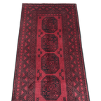 195 x 97 cm Hand-Knotted Afghan Akche Rug