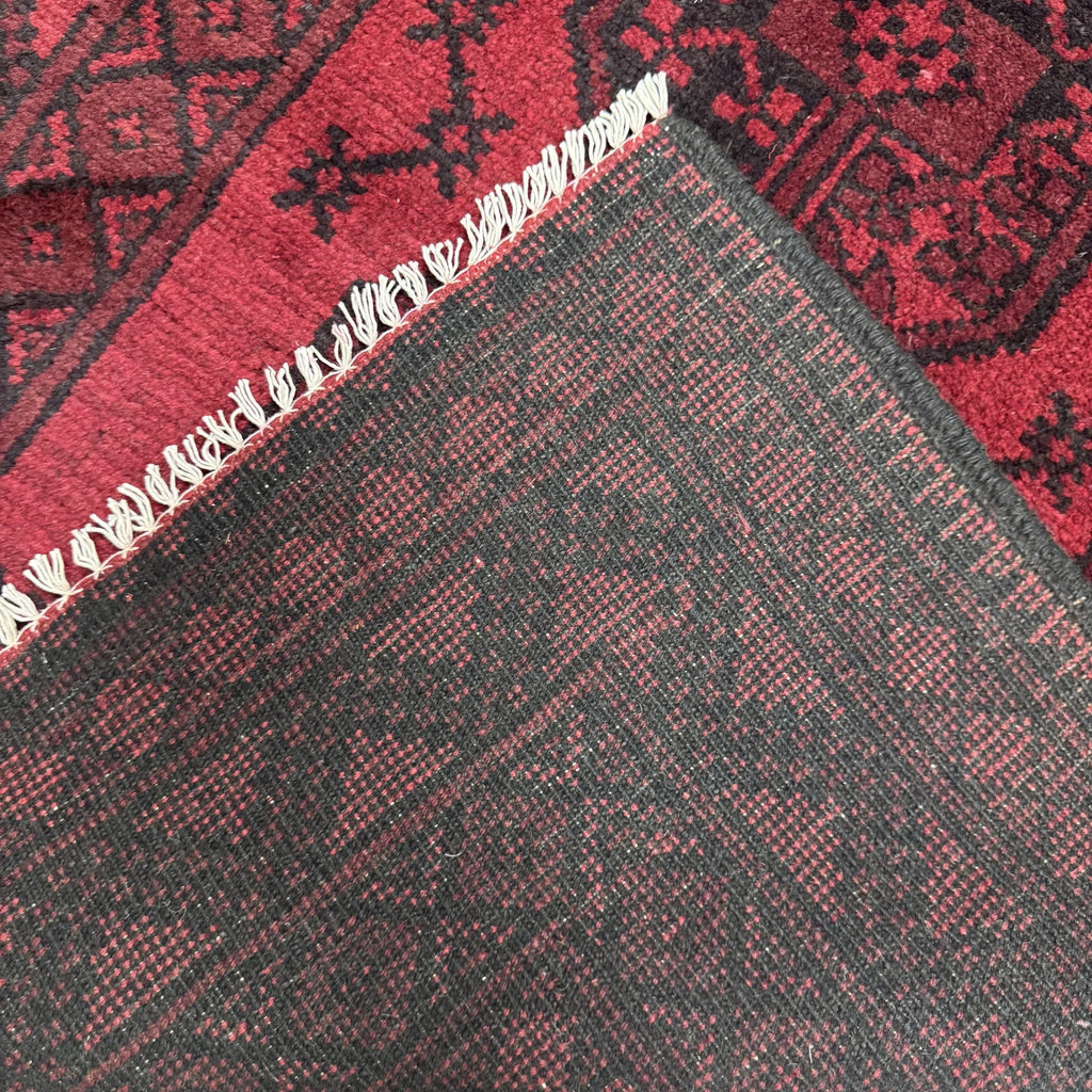 195 x 97 cm Hand-Knotted Afghan Akche Rug