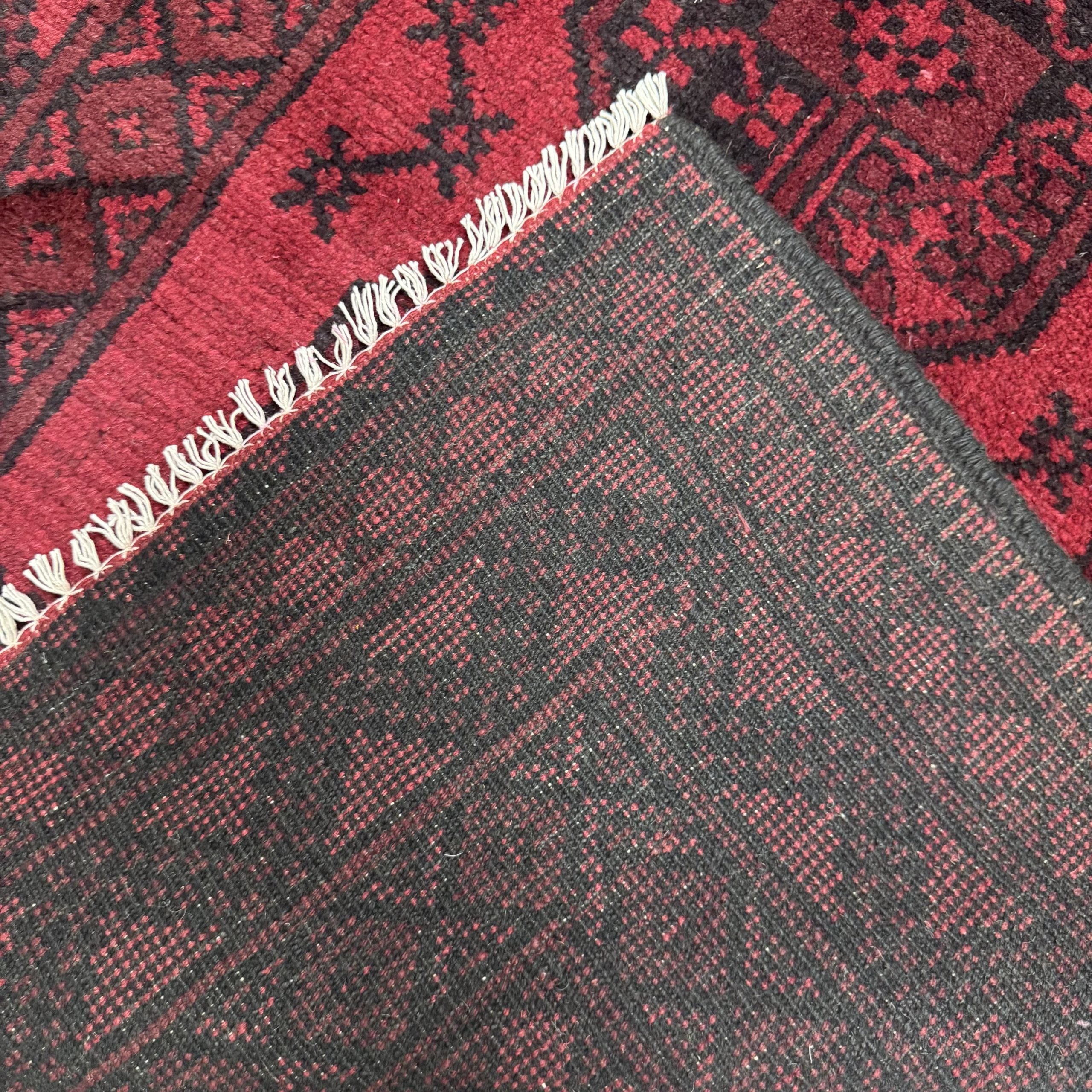 195 x 97 cm Hand-Knotted Afghan Akche Rug