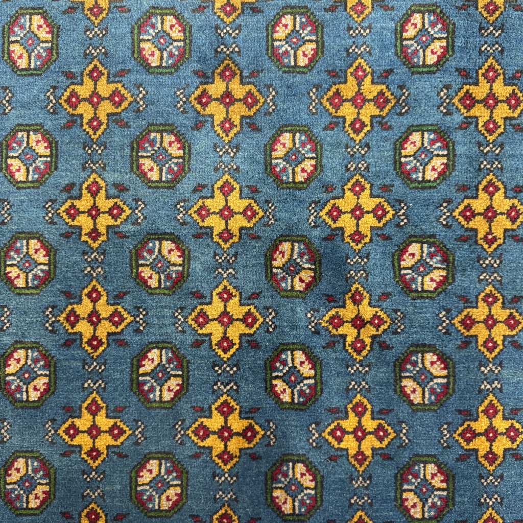 202 x 151 cm Hand-Knotted Afghan Akche Bokhara Rug