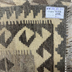 206 × 143 cm Hand-Woven Afghan Kilim Rug – Wool Flatweave