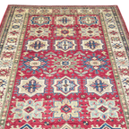 225 x 180 cm Hand Knotted Afghan Kazak Rug
