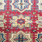225 x 180 cm Hand Knotted Afghan Kazak Rug