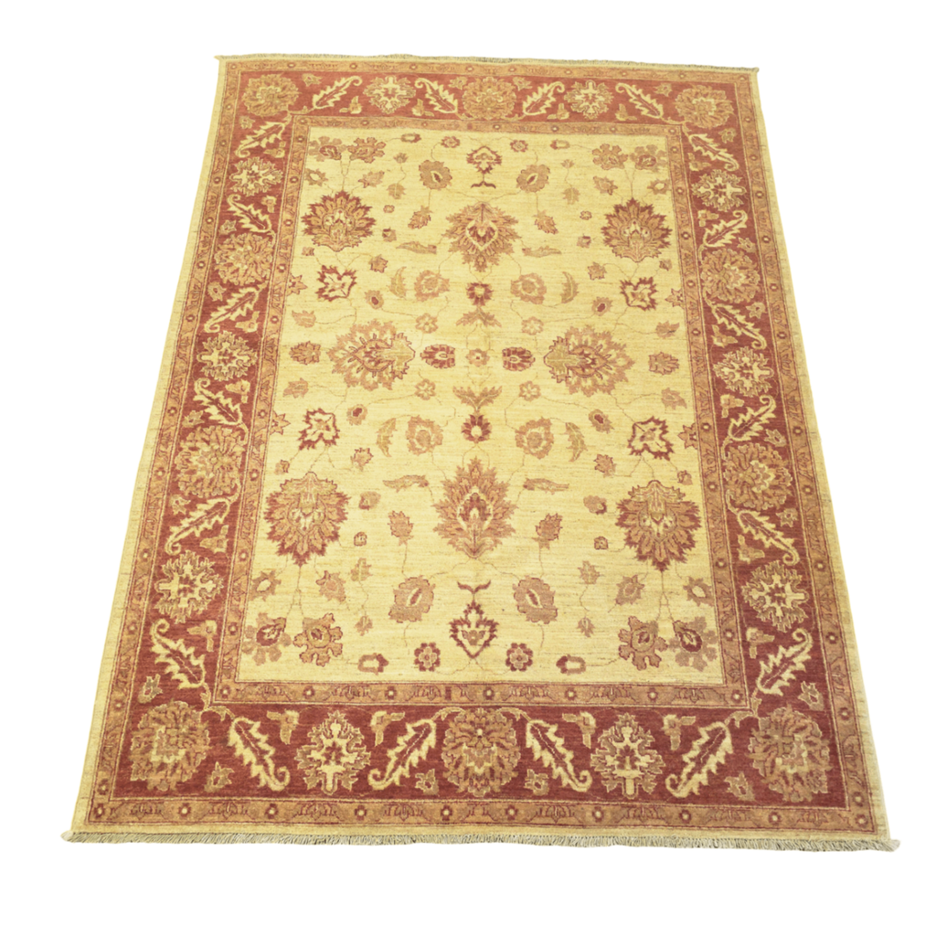 226 x 168 cm Afghan Chobi Hand-Knotted Wool Rug