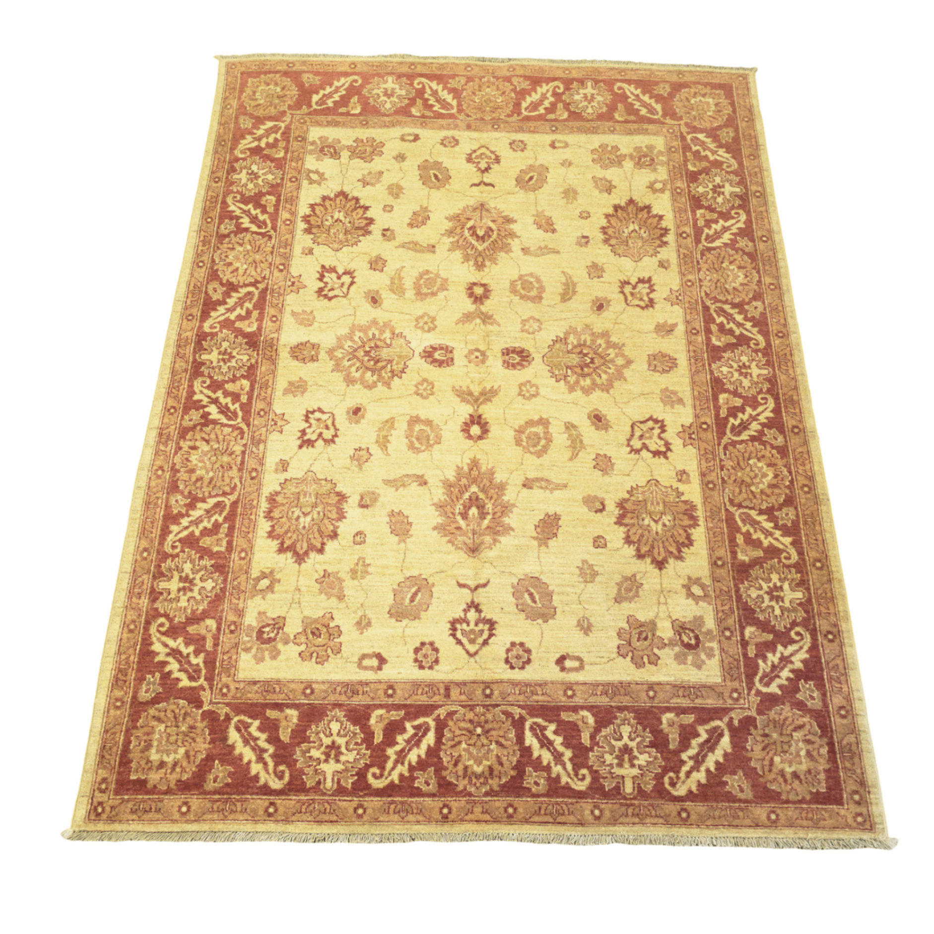 226 x 168 cm Afghan Chobi Hand-Knotted Wool Rug