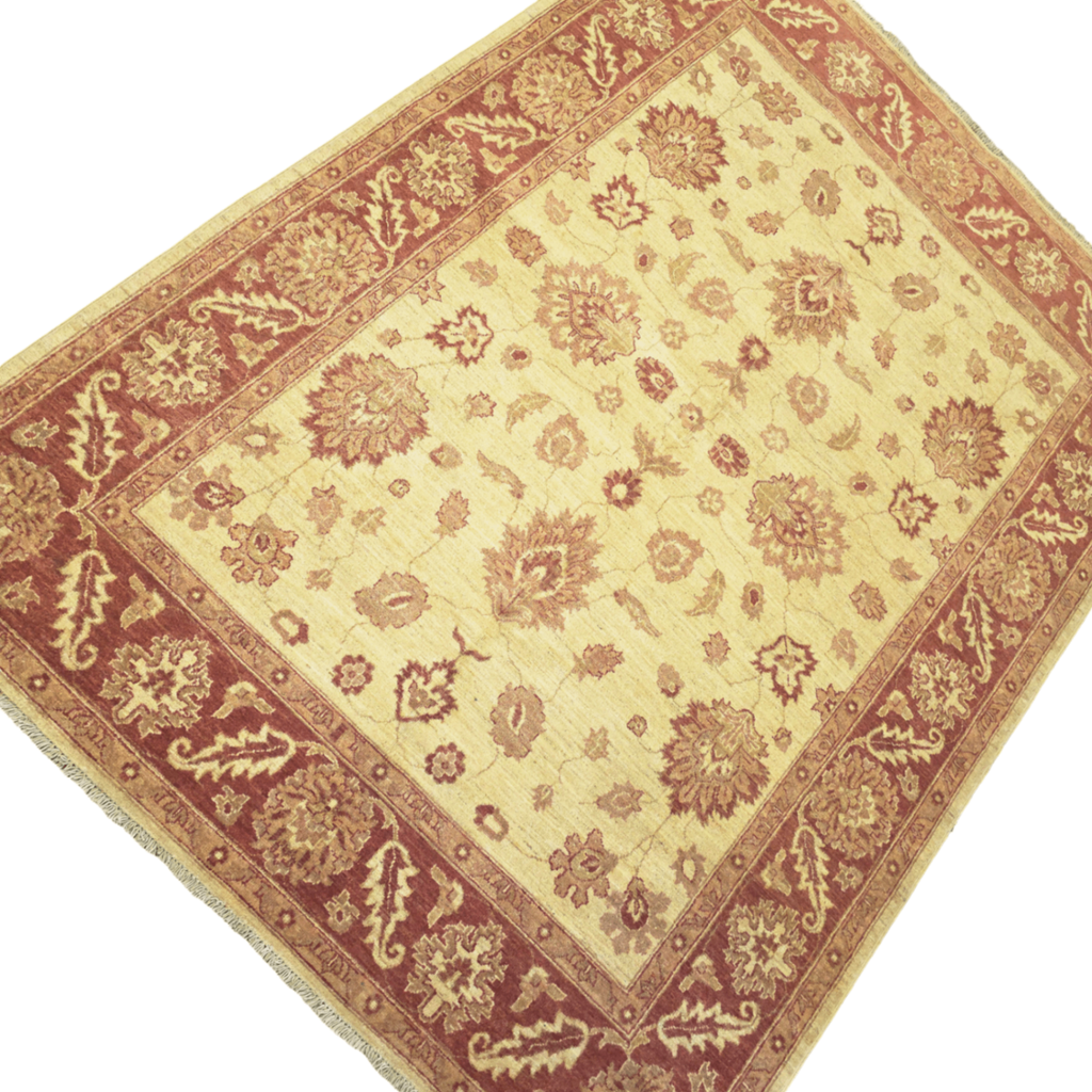 226 x 168 cm Afghan Chobi Hand-Knotted Wool Rug
