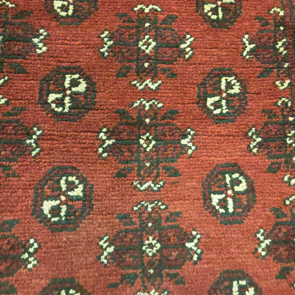 241 x 79 cm Hand-Knotted Red Afghan Akche Runner Rug
