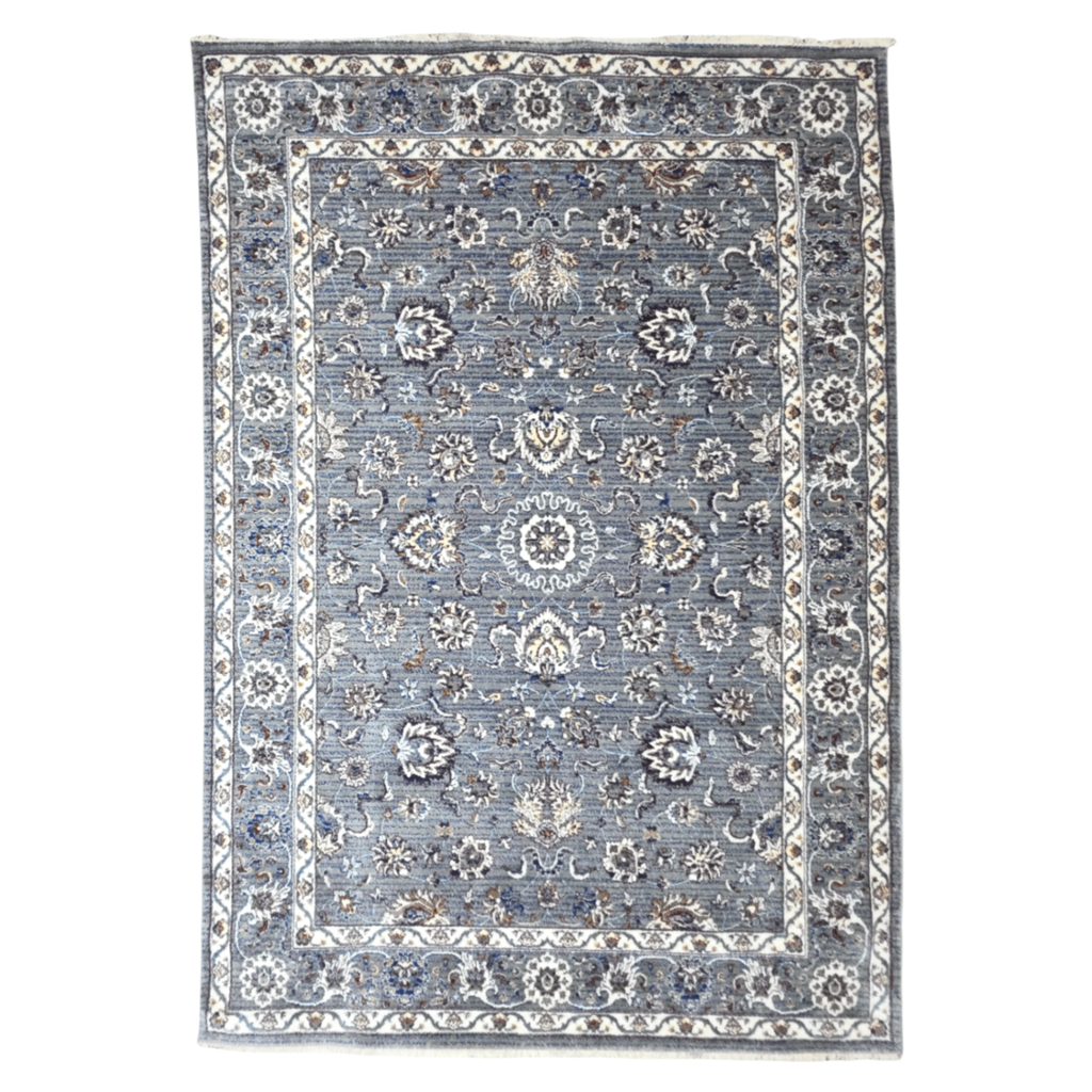 290 x 200 cm Traditional Oriental Style Machine Made Rug in Grey & Maroon