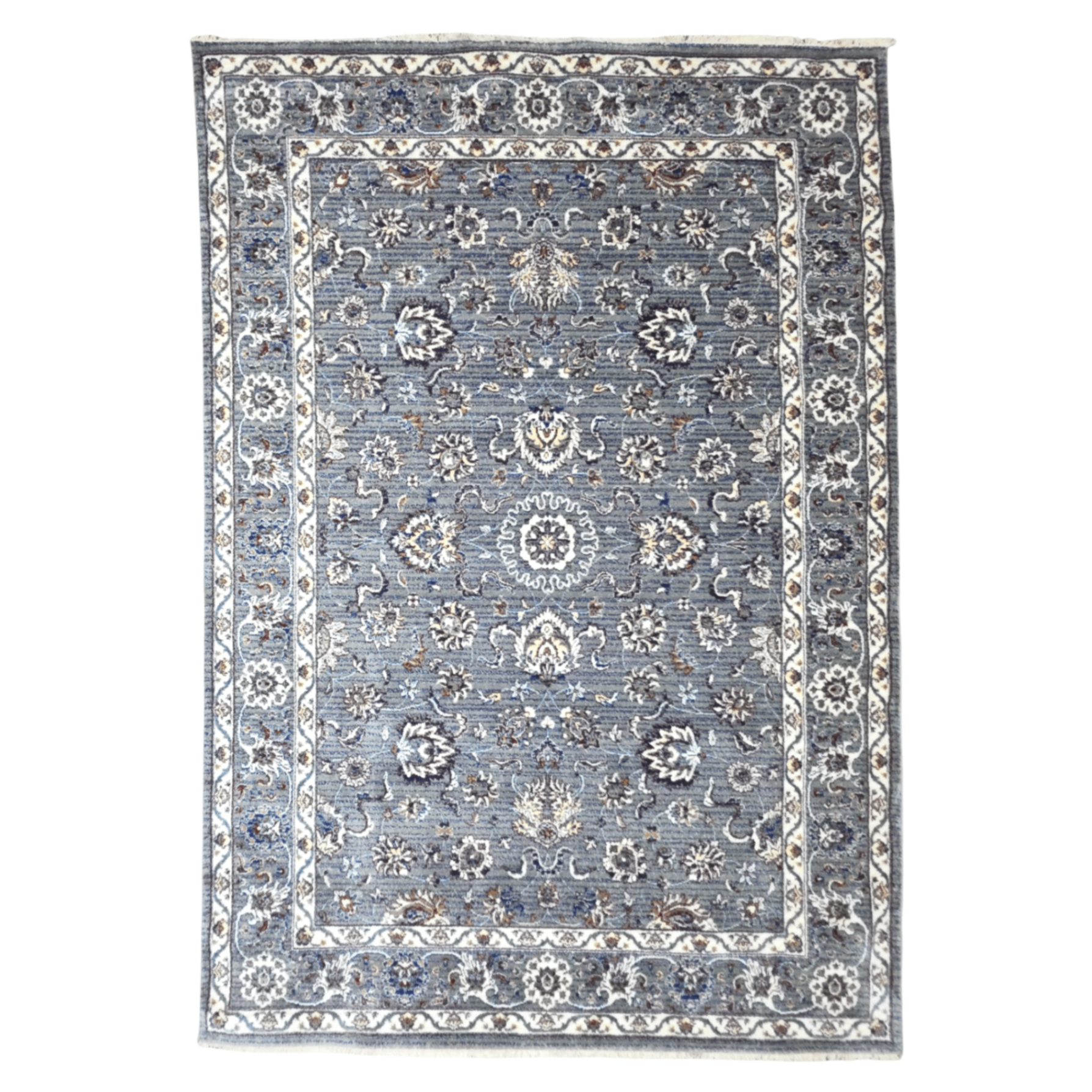 290 x 200 cm Traditional Oriental Style Machine Made Rug in Grey & Maroon