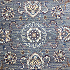 Grey and maroon traditional oriental rug detail