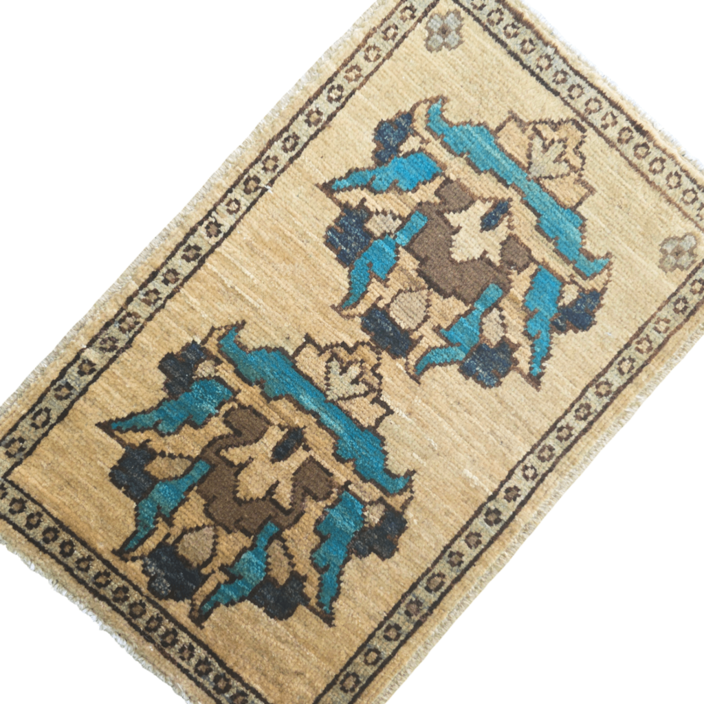 60 x 40 cm Afghan Chobi Hand-Knotted Wool Rug