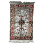 120 x 80 cm Hand-Woven Indian Silk Jaipur Oriental Rug