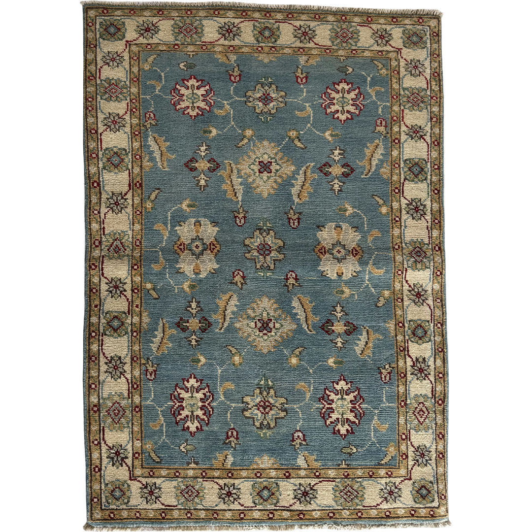123 x 82 cm Hand-Knotted Afghan Blue Chobi Rug
