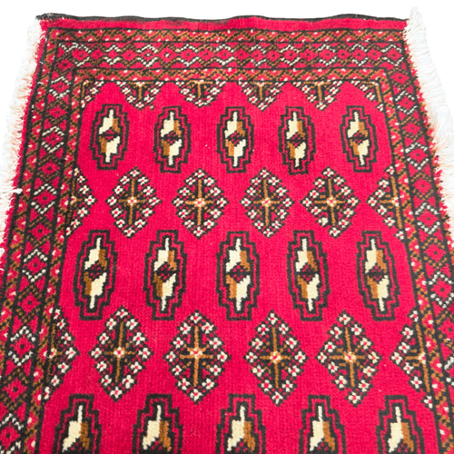 100 x 47 cm Hand-Knotted Persian Turkmen Rug