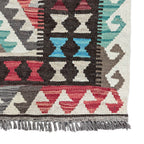 150 × 103 cm Hand-Woven Afghan Kilim Rug – Wool Flatweave