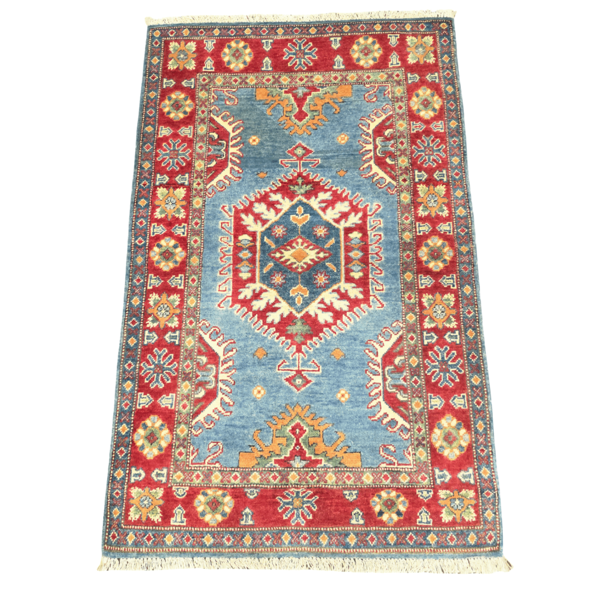 158 x 97 cm Hand Knotted Afghan Kazak Rug