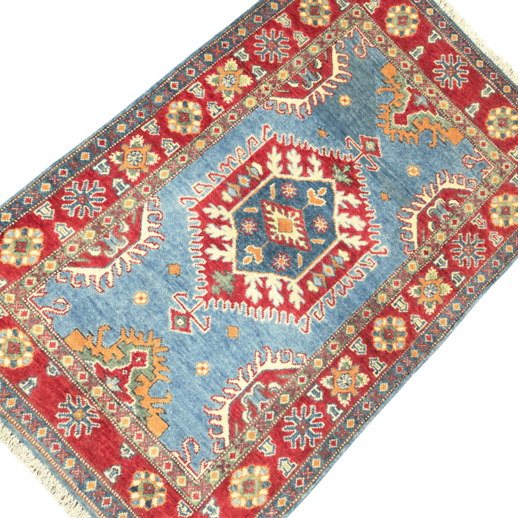 158 x 97 cm Hand Knotted Afghan Kazak Rug