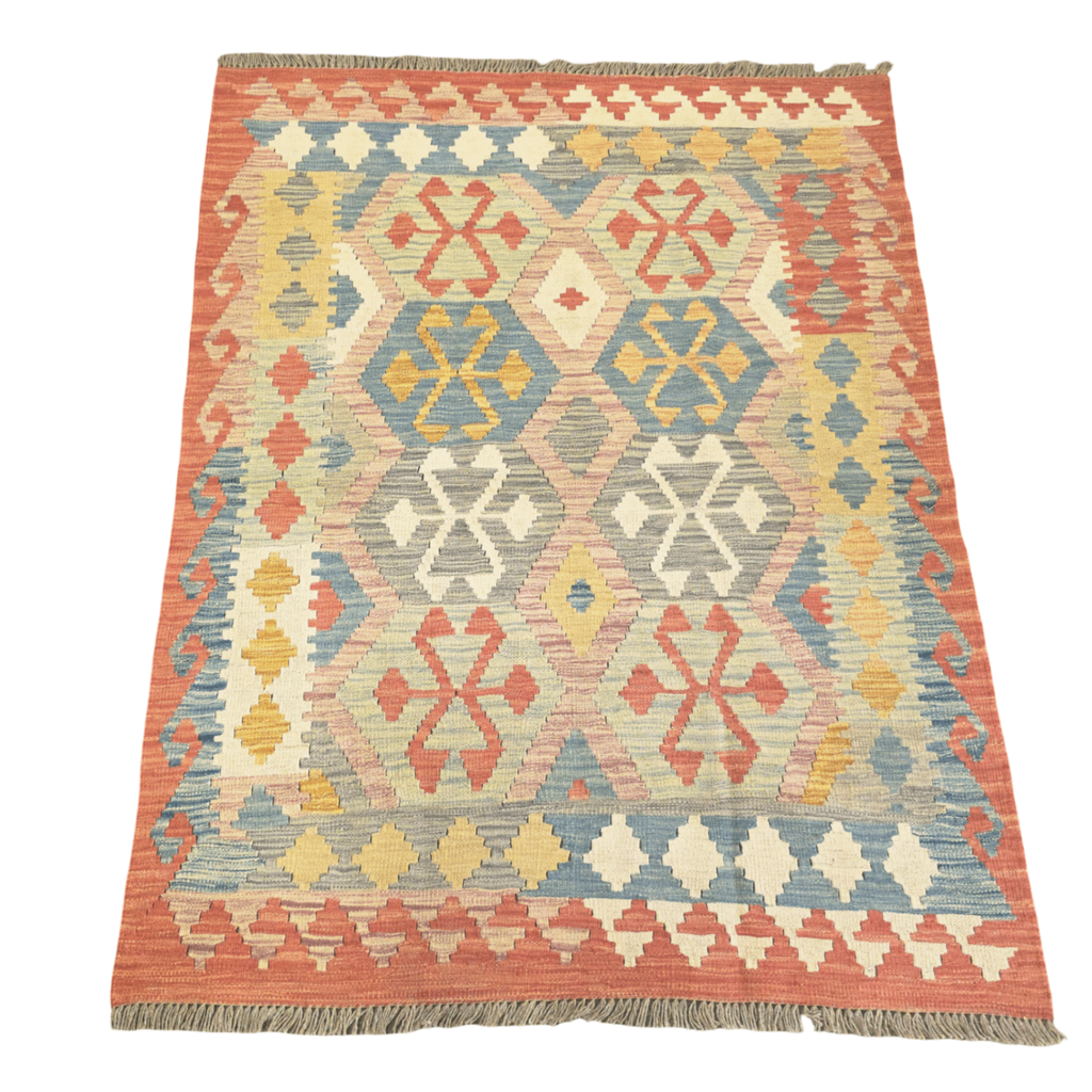 165 x 130 cm Hand Woven Afghan Kilim Rug