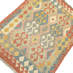 165 x 130 cm Hand Woven Afghan Kilim Rug
