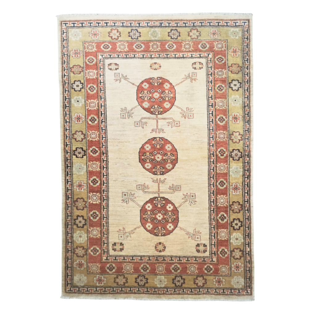 183 x 122 cm Afghan Chobi Hand-Knotted Wool Rug
