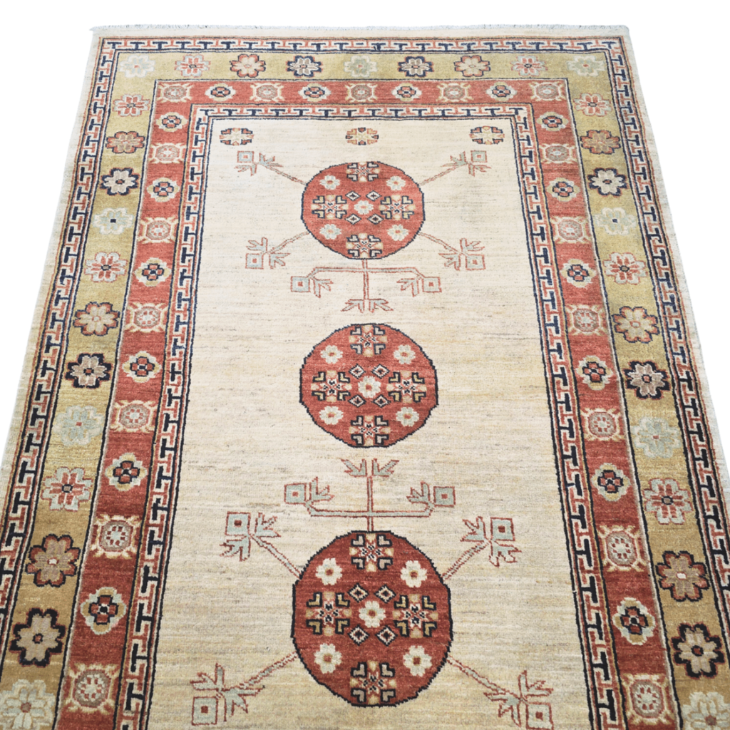 183 x 122 cm Afghan Chobi Hand-Knotted Wool Rug