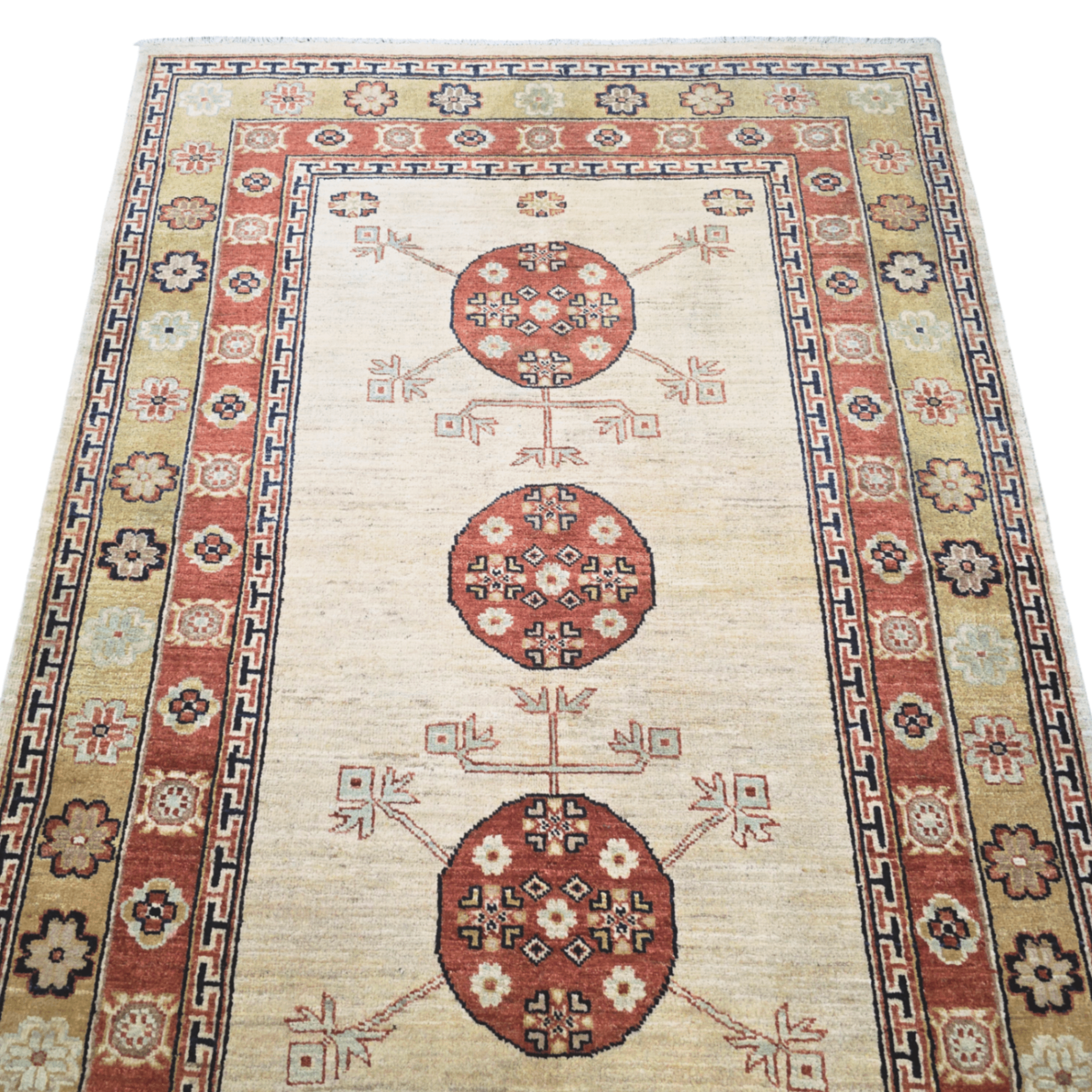 183 x 122 cm Afghan Chobi Hand-Knotted Wool Rug