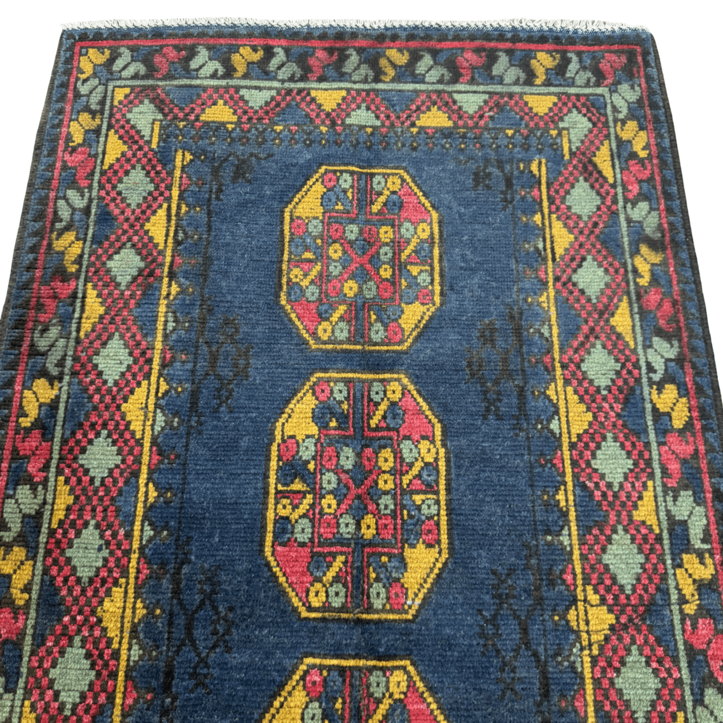 189 x 98 cm Hand-Knotted Afghan Akche Rug