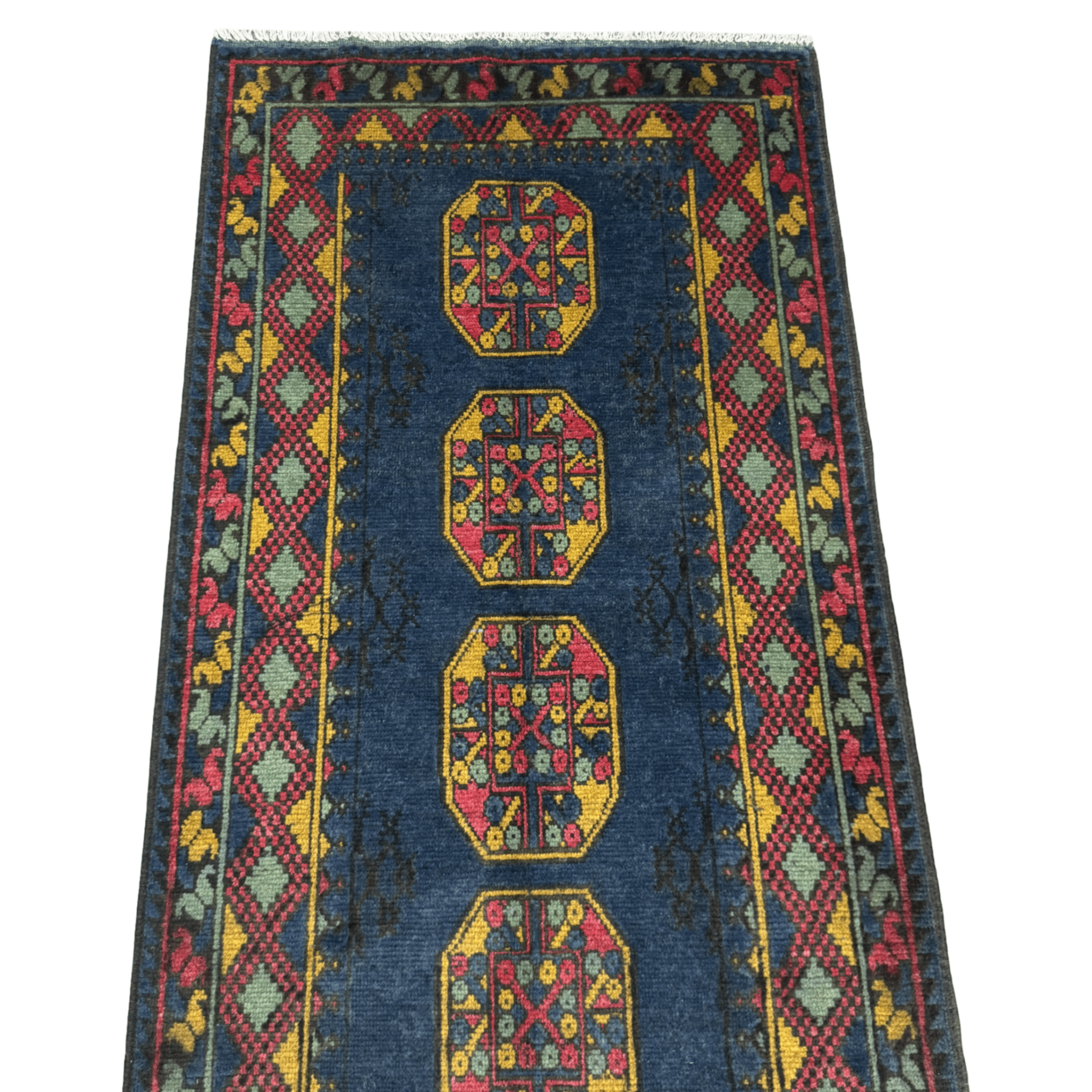 189 x 98 cm Hand-Knotted Afghan Akche Rug