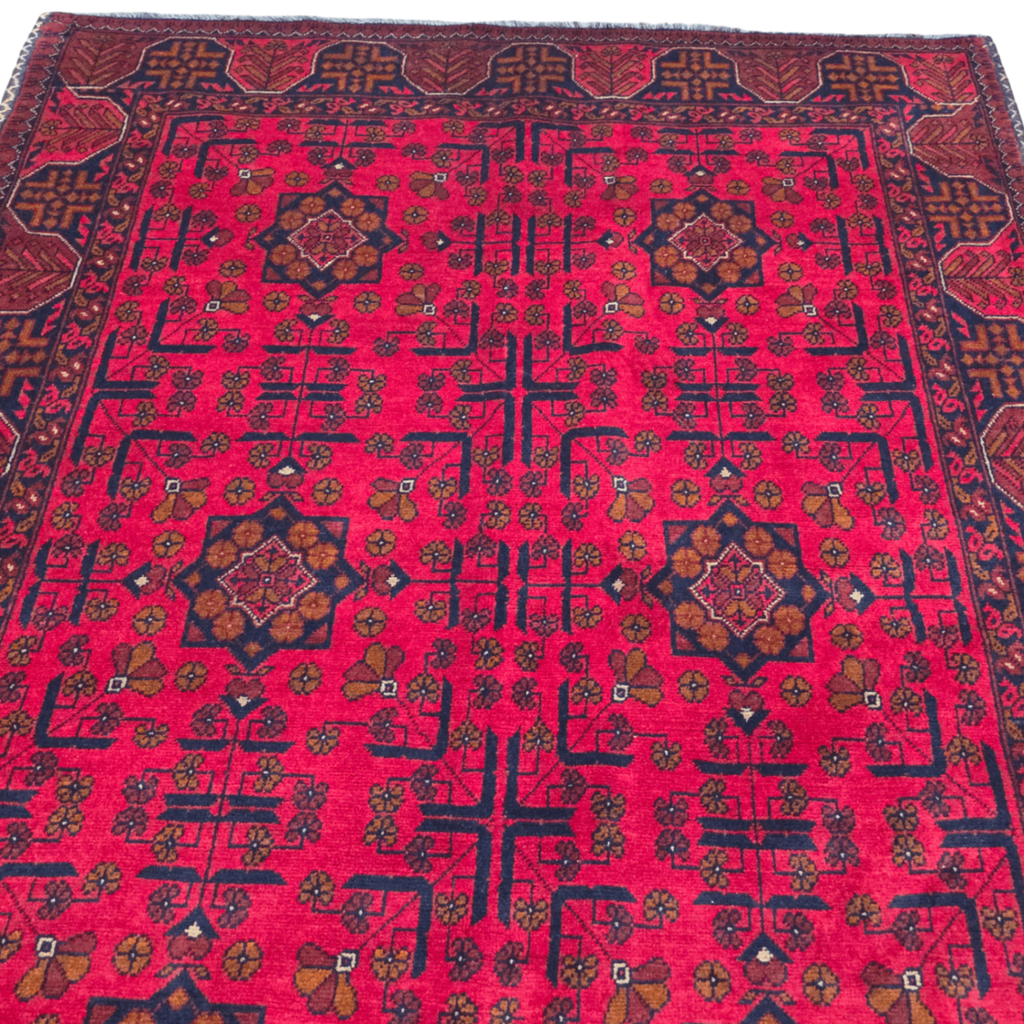 200 x 159 cm Hand-Knotted Turkmen Wool Rug