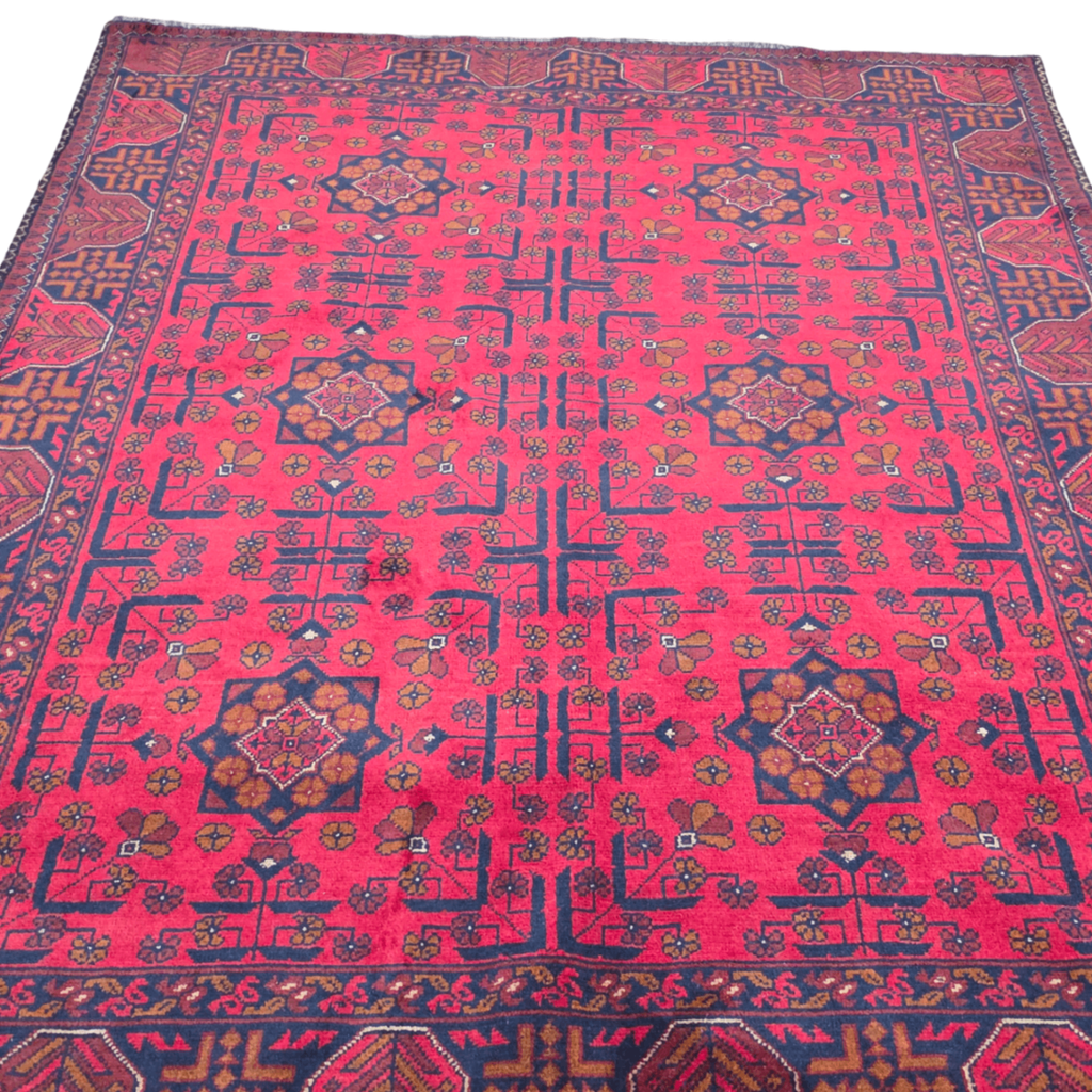 200 x 159 cm Hand-Knotted Turkmen Wool Rug