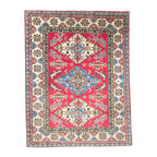 220 x 173 cm Hand Knotted Afghan Kazak Rug