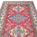 220 x 173 cm Hand Knotted Afghan Kazak Rug