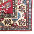 220 x 173 cm Hand Knotted Afghan Kazak Rug