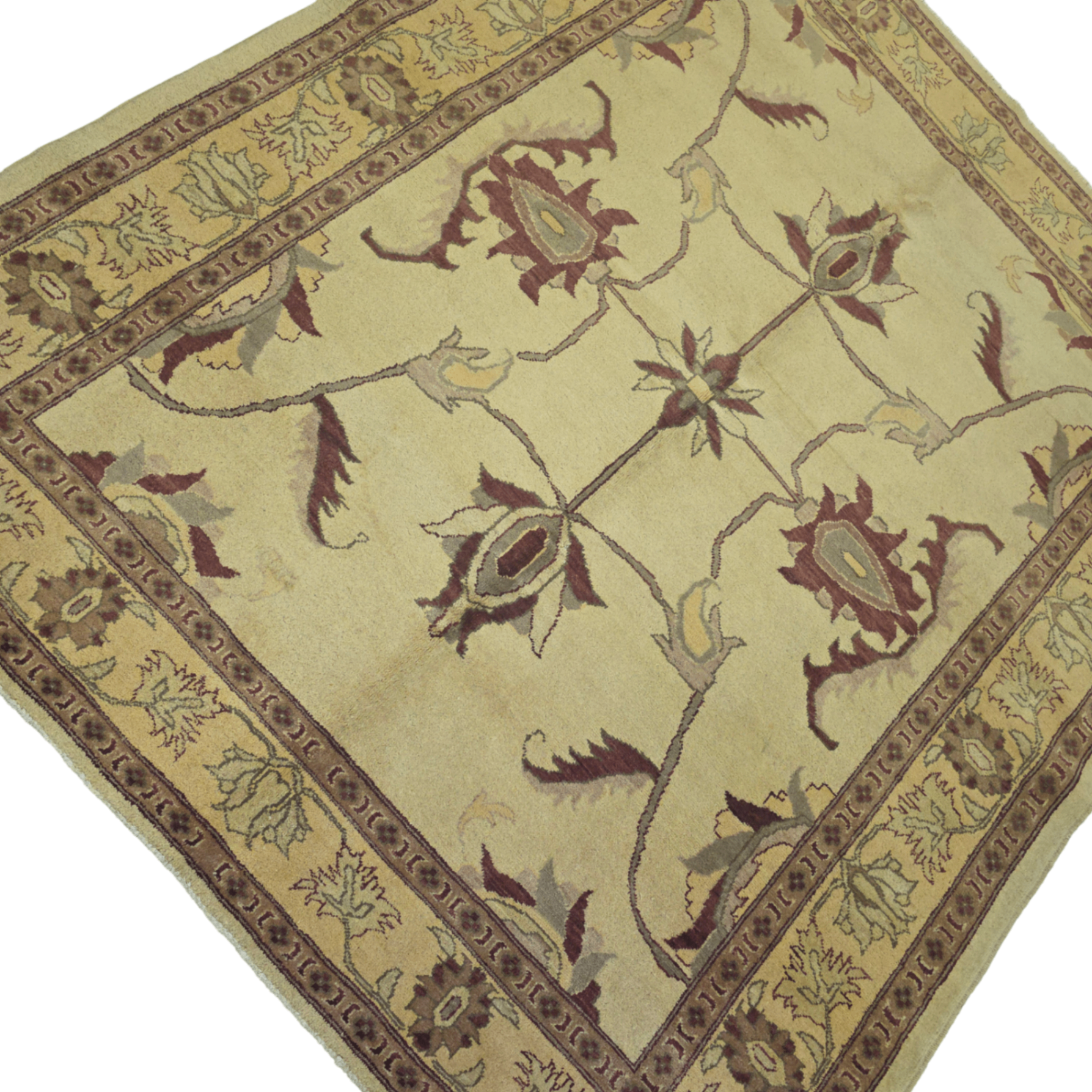 229 x 200 cm Afghan Chobi Hand-Knotted Wool Rug