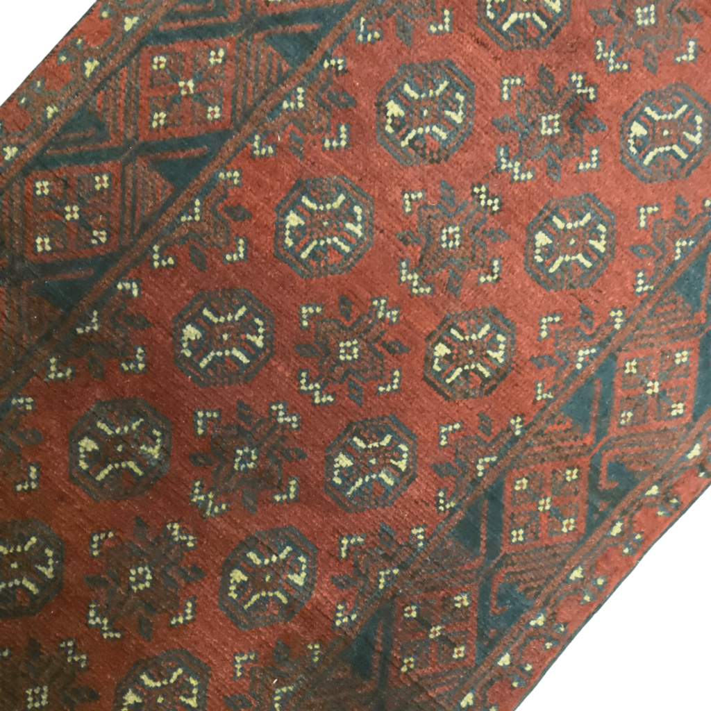 283 x 76 cm Red Afghan Bokhara Runner Rug