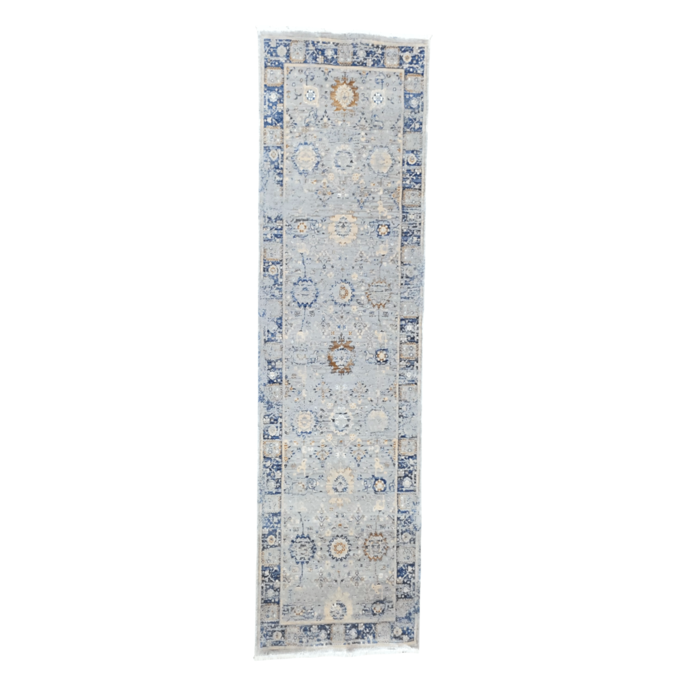 300 x 80 cm Persian Design Machine Made Runner Rug in Grey
