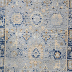 Grey Persian design runner rug detail